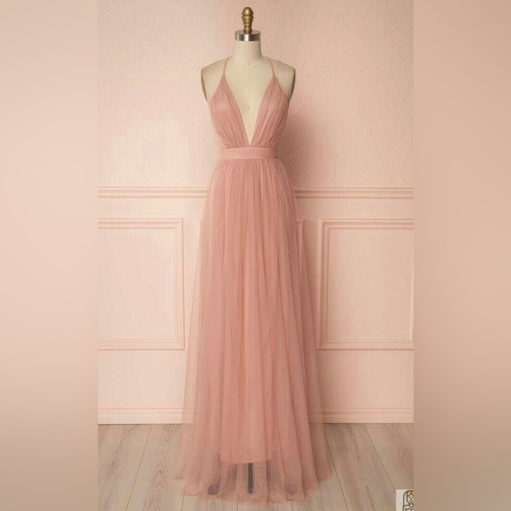 COPY - Tulle rose gold maxi dress - Picture 2 of 2